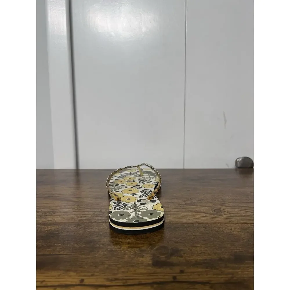 Vera Bradley Shoes W Sz 5-6 Floral Sandal Coastal Go Wild Summer Beach Flip Flop